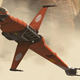 Hera takes the prototype B-Wing for a test run.